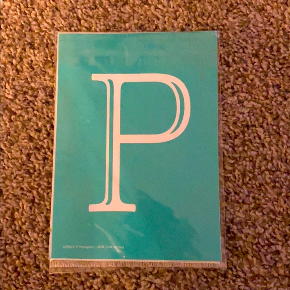 Chalk Couture Monogram P Silkscreen B Transfer